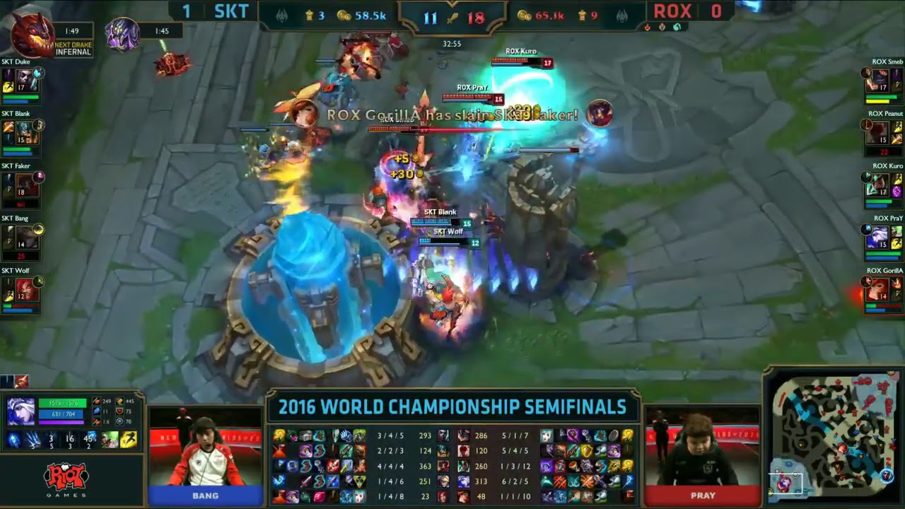 PraY Ashe Arrow stops Teleport to win the game   SKT vs ROX WORLDS 2016 League of Legends