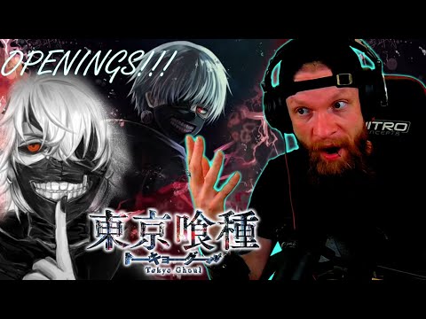 WOHHH!! All Tokyo Ghoul openings full 1-4 Reaction