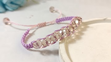 Diy Bracelet Square Knot with Beads Viral | Macrame Bracelet Tutorial | Wb Crafts