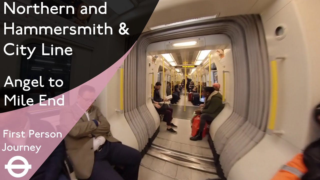 London Underground First Person Journey - Angel to Mile End Via Moorgate