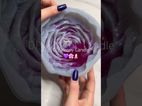 شمع گل صد تومانی بنفش دست ساز ASMR شمع شمع شمع سازی خودت بساز کسب و کار شمع گل صد تومانی بنفش