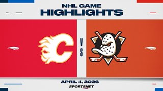 NHL Highlights | Flames vs. Ducks - April 4, 2026 Details