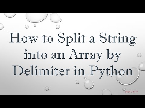 How to Split a String into an Array by Delimiter in Python
