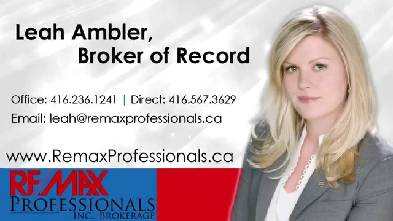 RE/MAX Professionals Brokerage Leah Ambler 30 Seconds Ad Spot YouTube