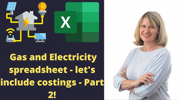Chart to monitor Gas and Electricity Costs in Excel Part 2