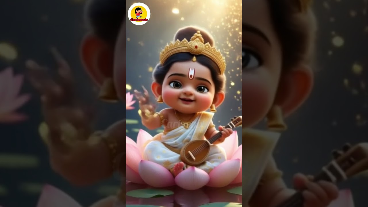 Cute Saraswati Maa Animation | Saraswati Puja Special | Fun With Cartoonix