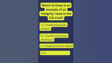 Integrity in the CIA Triad: Can You Identify the Issue?  #cybersecurity #fyp