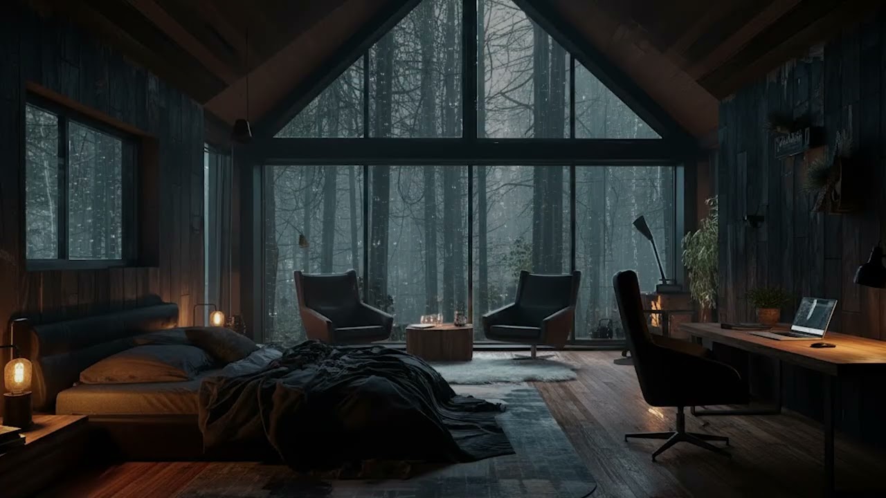 Peaceful Rainy Night with Calm Piano | Healing Sleep Music for Deep Rest