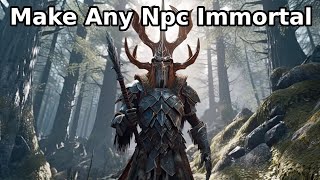 Skyrim - How To Make An Npc Immortal