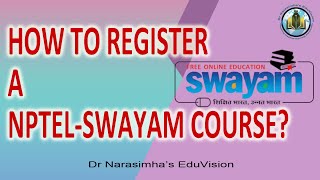 How to register a NPTEL-SWAYAM Course? #swayam #nptel #Vaagdevi