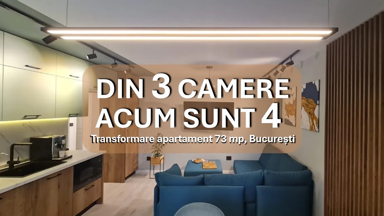 Cum arată un apartament care din 3 camere a ajuns să aibă 4 camere
