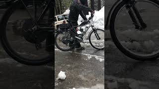 Hybrid Bike. Electric And Gas Powered