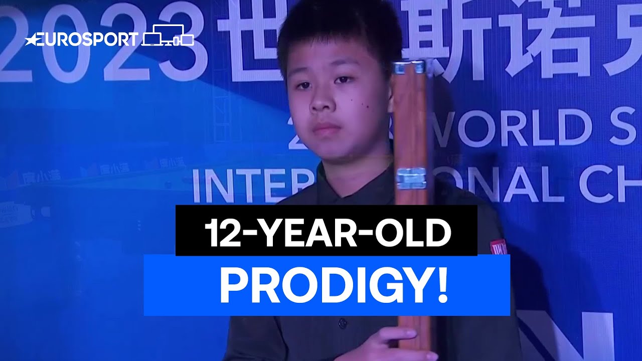 😲 Twelve-year old Wang Xinzhong pots long red against Judd Trump | 2023 International Championship