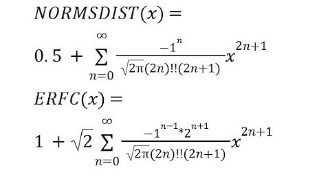 FACTDOUBLE NORMSDIST ERFC Taylor Maclaurin SERIESSUM LINEST Polynomial Regression Google Sheets