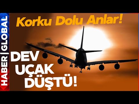 Korku Dolu Anlar! Dev Uçak Bir Anda Yere Çakıldı!