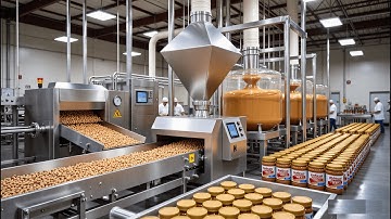How Peanut Butter Is Made - Amazing Million Tons of Peanut Butter Processing In Factory