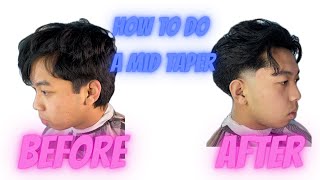 TEXTURED MIDDLE PART MID TAPER | HAIRCUT TUTORIAL