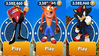 Sonic Dash vs Crash Bandicoot on the Run vs Sonic Hedgehog Run - Gameplay Walkthrough screenshot 3