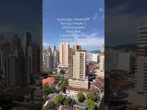 Vídeo do imóvel — Apartamento em Santos, bairro Gonzaga, 3 dormitórios sendo 2 suítes, lavabo, ampla sacada gourmet, residencial com lazer completo, poucas quadras  da praia!