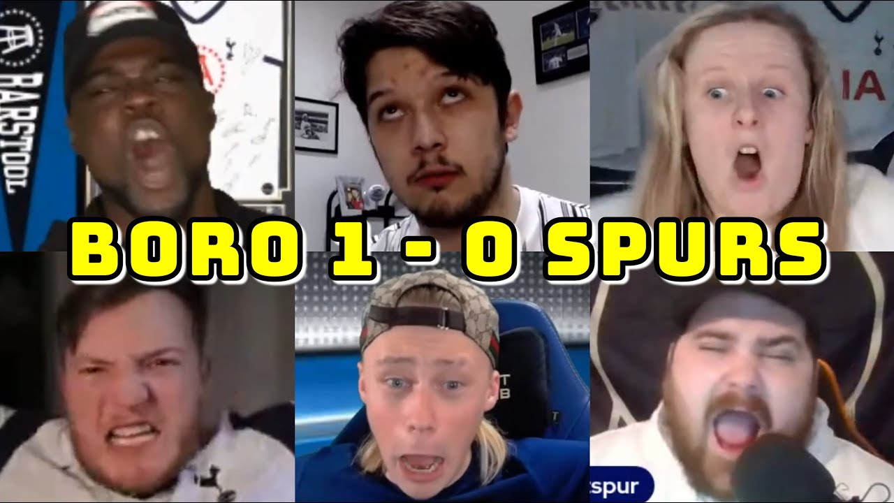 BEST COMPILATION | MIDDLESBROUGH VS TOTTENHAM 1-0 | FA CUP 2022 | LIVE REACTIONS FANS CHANNEL