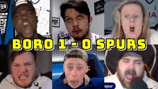 BEST COMPILATION | MIDDLESBROUGH VS TOTTENHAM 1-0 | FA CUP 2022 | LIVE REACTIONS FANS CHANNEL