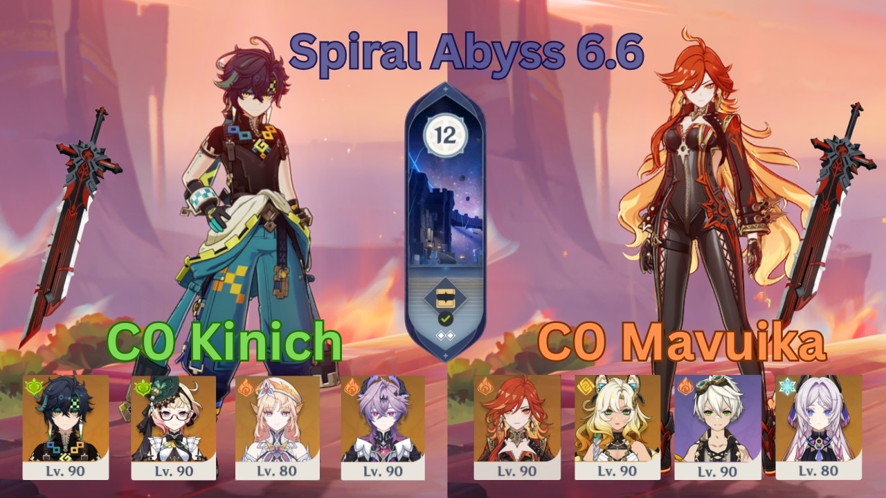 C0 Kinich Burning & C0 Mavuika Melt | Genshin Impact | Spiral
