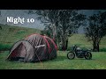 Rain ASMR| Solo Motorcycle Camping in SEVERE Weather | Silent Vlog