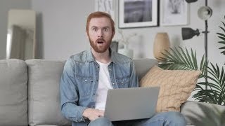 Shocked Man Astonished By Unexpected Results | Stock Footage - Videohive
