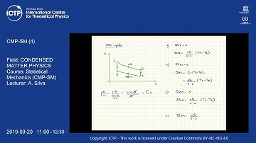 Statistical Mechanics (CMP-SM) Lecture 4 Part 2