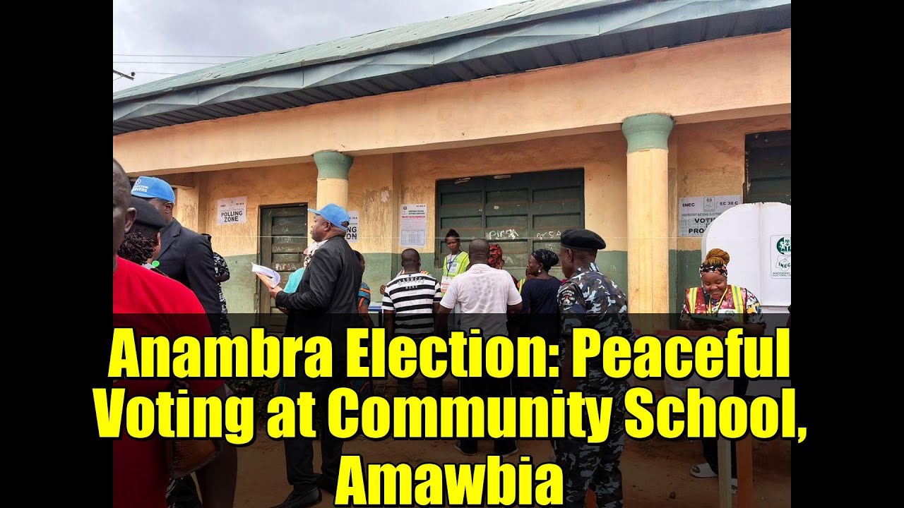 Anambra Election: Peaceful Voting at Community School, Amawbia | Voter Turnout & Security Updates