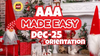 ACCA Advance Audit and Assurance (AAA) Made easy Orientation for March 26, June 26 by ACCA PassPoint