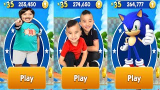 Sonic Dash vs Tag with Ryan vs CKN Toys Car Hero Run Android Gameplay screenshot 5