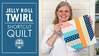 ✨ Just ONE JELLY ROLL  This Quilt will make you Dance!  Jelly Roll Twirl  FREE Shortcut Quilt