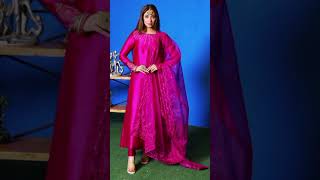 Download Lagu FANDANGO MAGENTA COLOUR|Hand Embroided Shirt #fashion #dress #pink MP3