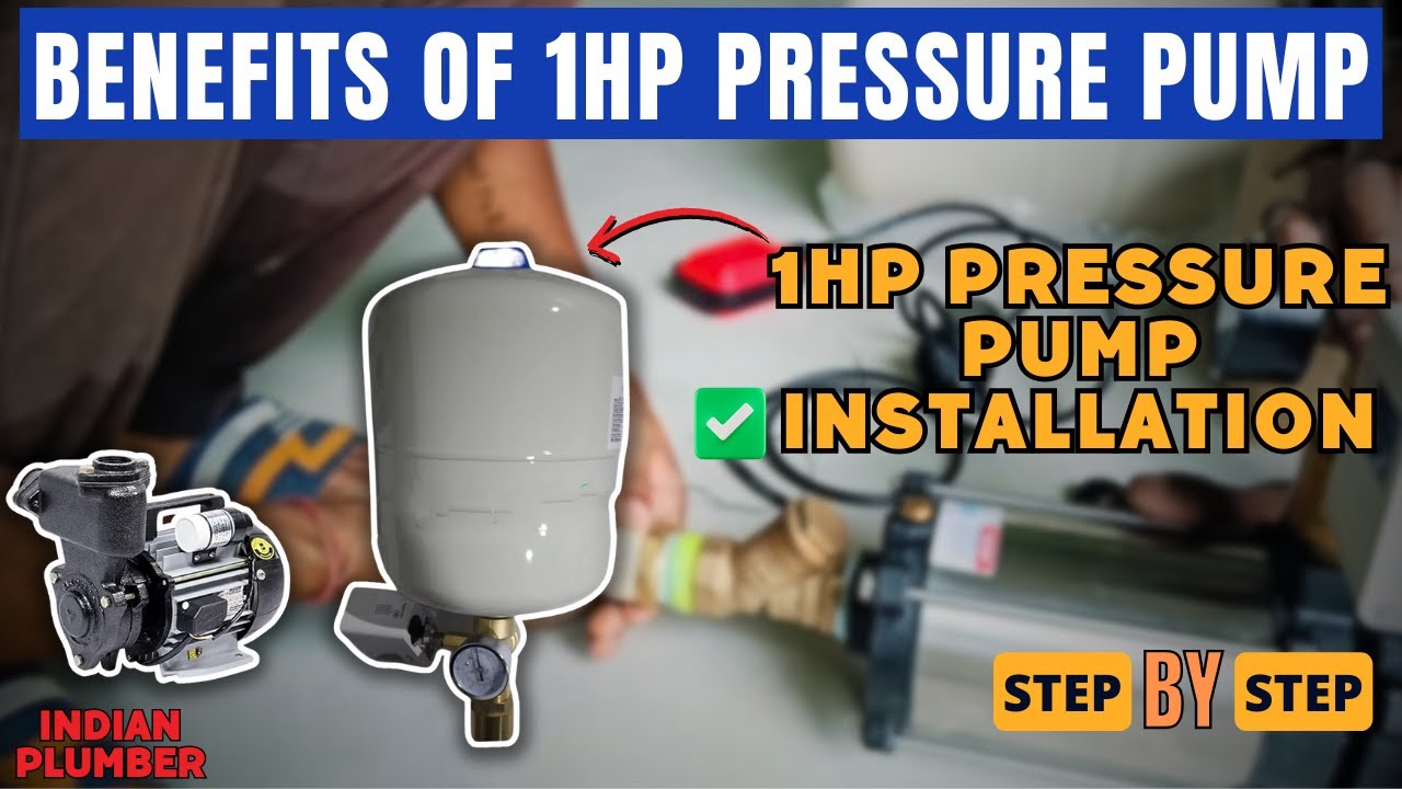 1HP PRESSURE PUMP INSTALLATION || Step-By-Step Video - YouTube