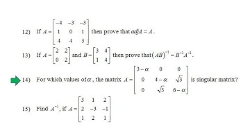 Singular matrix non singular matrix #singularmatrix #matrixclass12