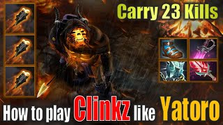 UNSTOPPABLE! Yatoro's Clinkz Carry Mows Down 23 Enemies Kills - UHD 4K