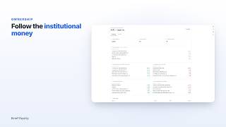Follow the 13F money: institutional ownership | Brief Equity
