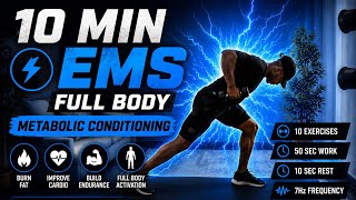 10 MIN EMS Workout 7Hz ONYX EMS Metabolic Conditioning ⚡ Cardio & Strength 50/10