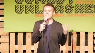 Andrew Doyle performs at Comedy Unleashed