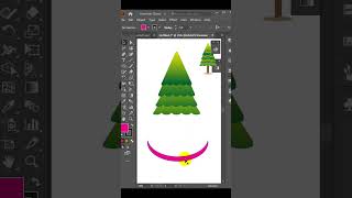 How To Create A Christmas Tree in Illustrator By Illustration Learning #shorts