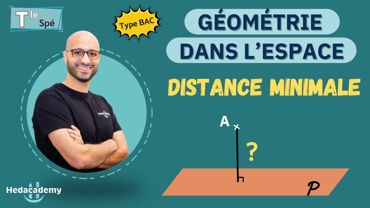 DISTANCE MINIMALE À UN PLAN - Term Spé Maths