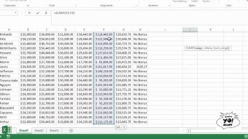Microsoft Excel 2016 SUMIF COUNTIF AVERAGEIF Function