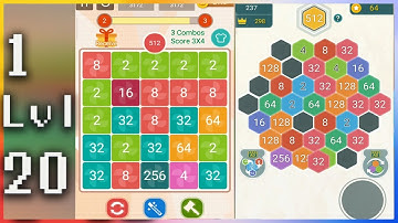 NumTrip - Free 2048 Number Merge Block Puzzle Game - Gameplay Walkthrough - Levels 1-20