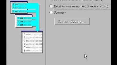 Microsoft Office Access 2000 Create a query using the simple query wizard