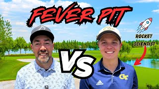 Can a ROCKET SCIENTIST Beat Me in Golf for $100? | Fever Pit Challenge