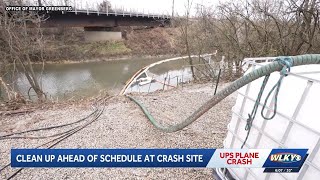 UPS crash site clean up is ahead of schedule