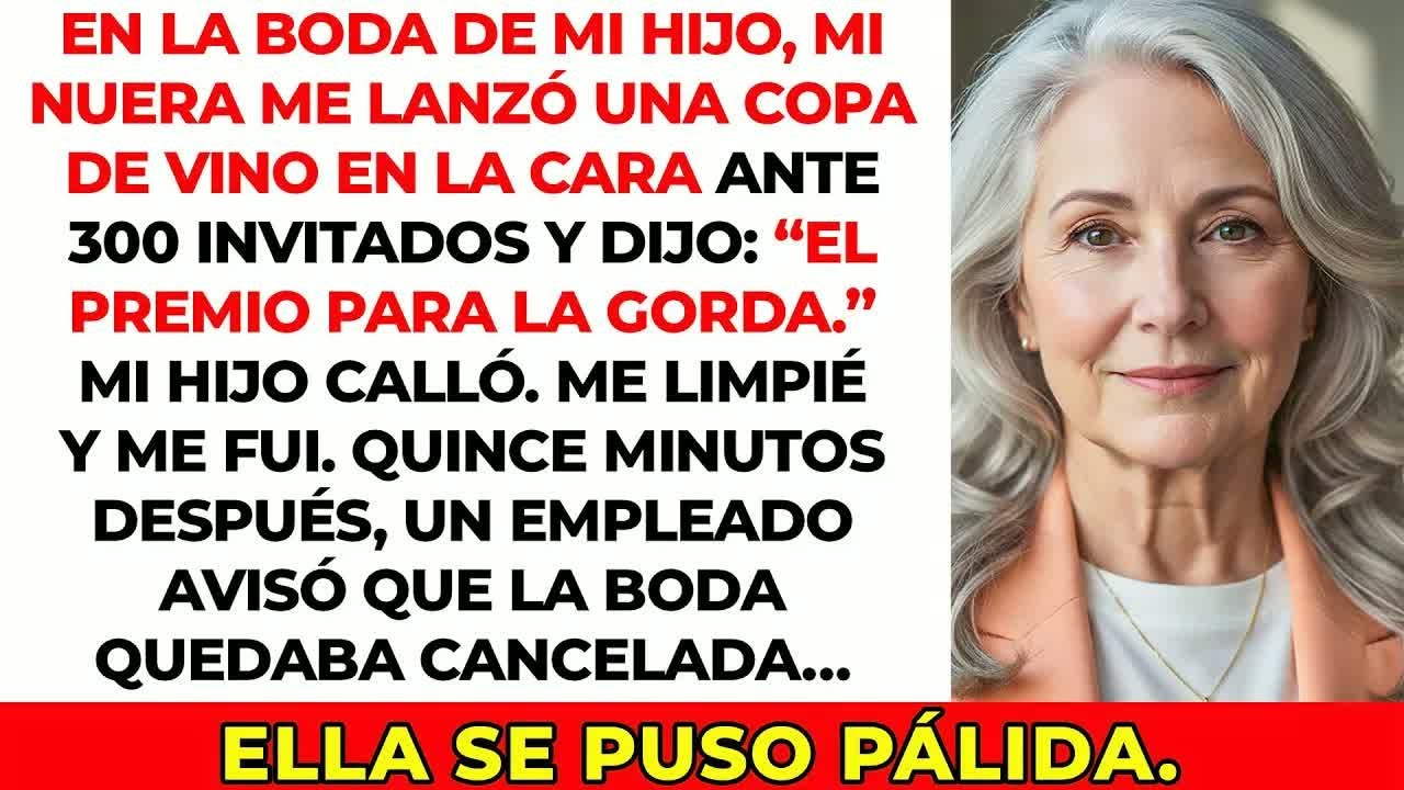 Mi nuera me arrojó vino en la cara frente a 300 invitados. 15 minutos después, cancelaron la boda.