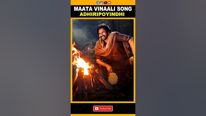 MAATA VINAALI SONG ADHIRIPOYINDHI | #pawankalyan #maatavinaalisong #1million #hariharaveeramallu