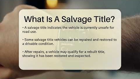 What Is A Salvage Title? - Talking Tech Trends